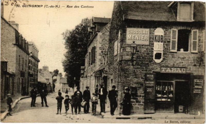 Carte postale ancienne Guingamp-Rue des Cantons à Guingamp
