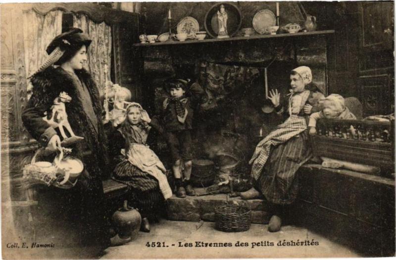 Carte postale ancienne Les Etrennes des petits déshérités
