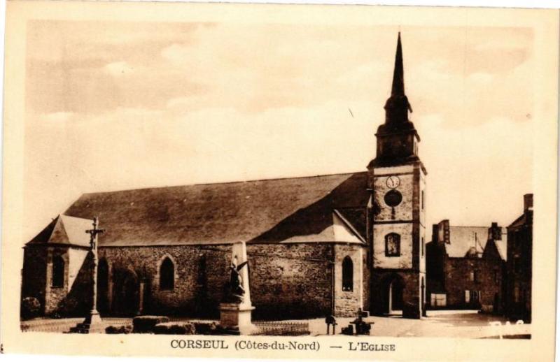 Carte postale ancienne Corseul - L'Eglise à Corseul