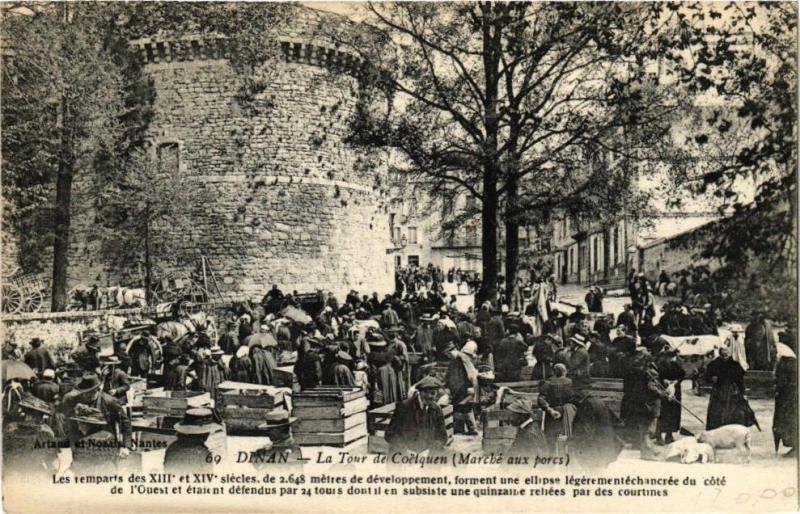 Carte postale ancienne Dinan-La Tour de Coetquen à Dinan