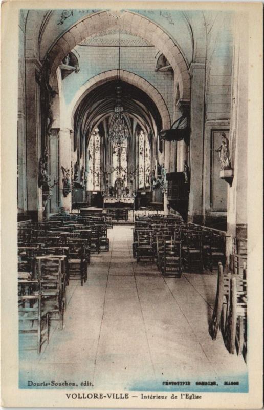 Carte postale ancienne Vollore-Ville Interieur de l'Eglise à Vollore-Ville