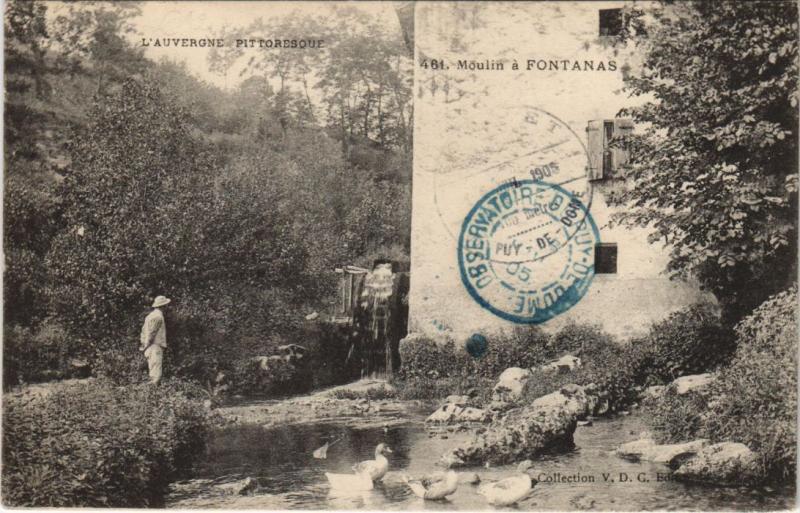 Carte postale ancienne Fontanas Orcines - Moulin a Fontanas à Orcines