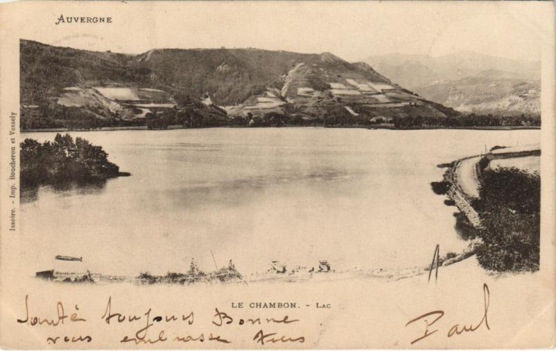 Carte postale ancienne Le Chambon - Lac