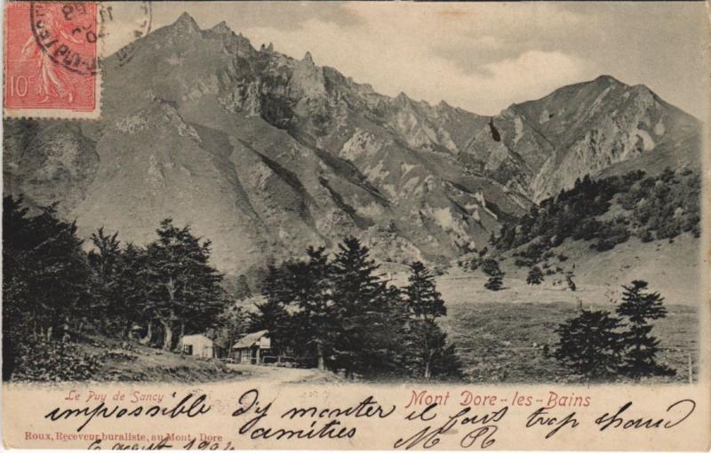 Carte postale ancienne Mont Dore Le Puy de Sancy à Mont-Dore