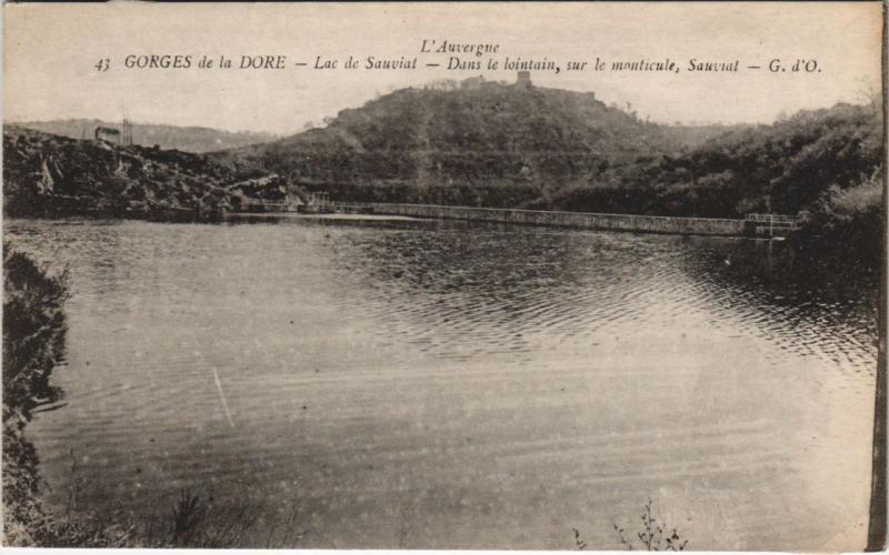 Carte postale ancienne Gorges de la Dore - Lac de Sauviat à Sauviat