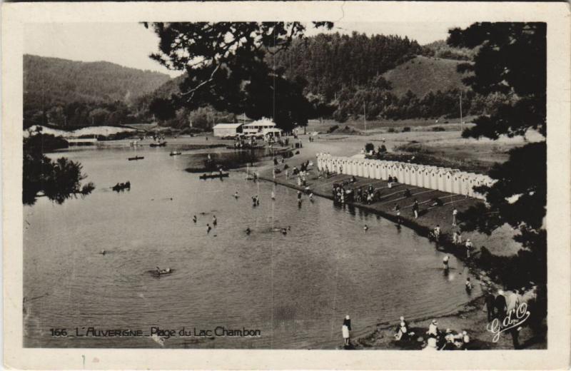 Carte postale ancienne Plage du Lac Chambon