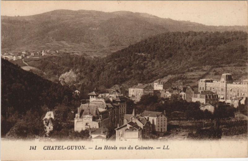 Carte postale ancienne Chatel-Guyon Les Hotels