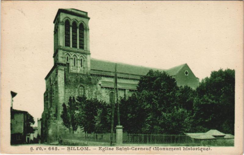 Carte postale ancienne Billom Eglise Saint-Cerneuf à Billom