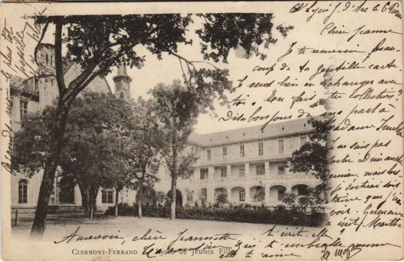 Carte postale ancienne Clermont Ferrand Lycee de Jeunes Filles à Clermont-Ferrand