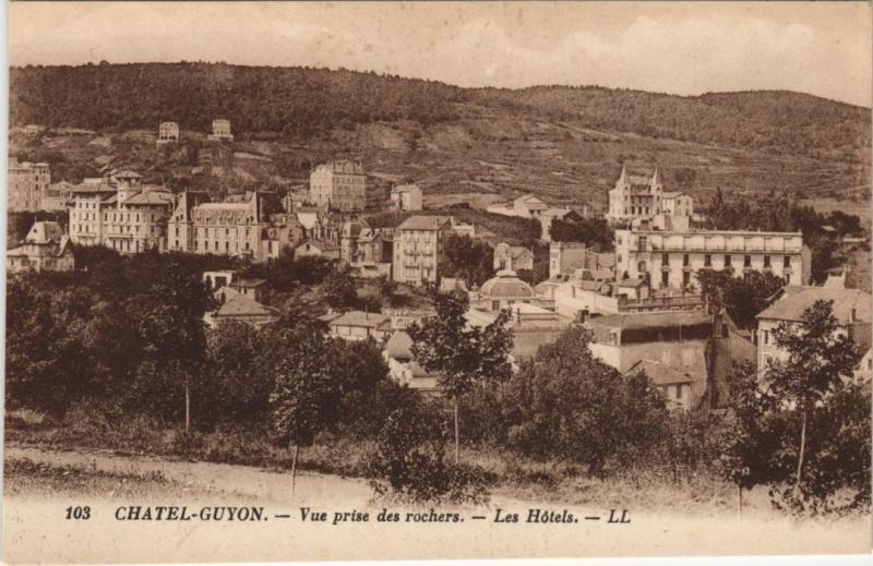 Carte postale ancienne Chatel-Guyon Les Hotels