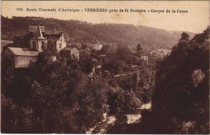 Carte postale ancienne Verrieres Gorges de la Couze