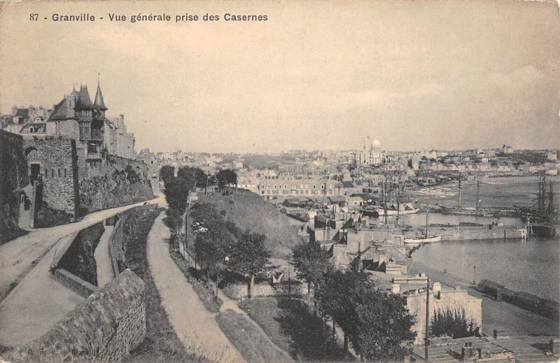 Carte postale ancienne Granville - Vue Generale Prise Des Casernes à Granville