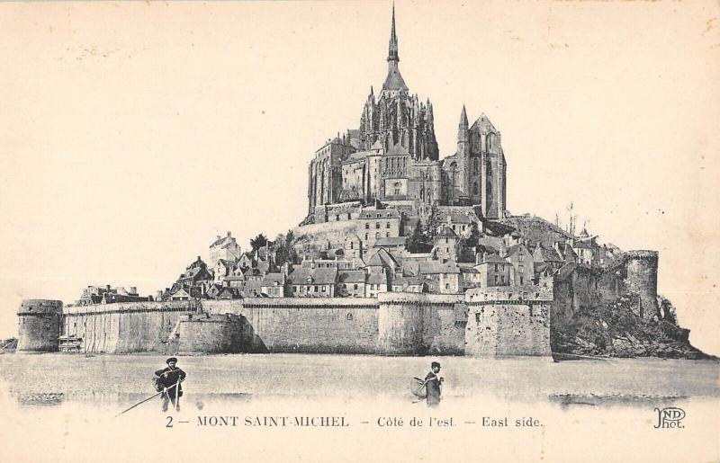 Carte postale ancienne Le Mont Saint Michel - Cote De L'Est au Mont-Saint-Michel