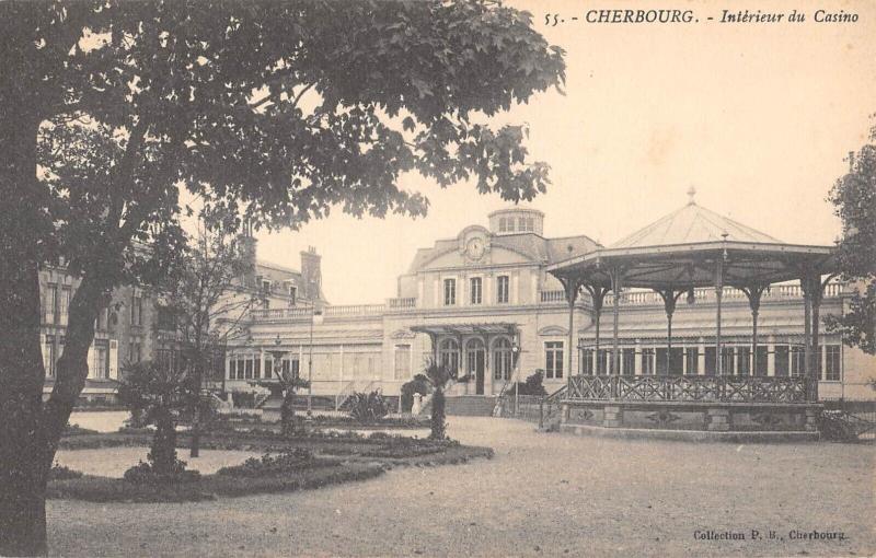 Carte postale ancienne Cherbourg - Interieur Du Casino