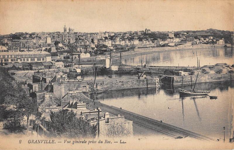 Carte postale ancienne Granville - Vue Generale Prise Du Roc à Granville