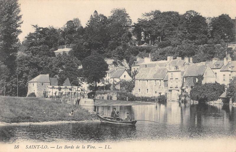 Carte postale ancienne Saint Lo - Les Bords De La Vire à Saint-Lô