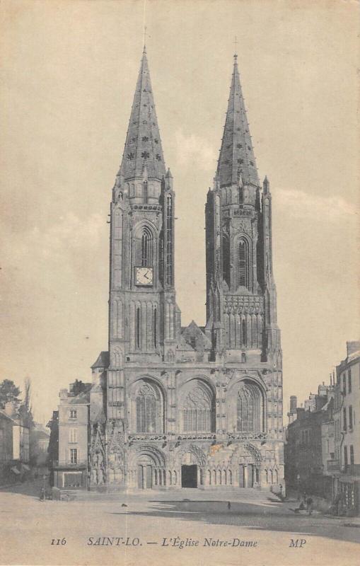 Carte postale ancienne Saint Lo - Eglise Notre Dame à Saint-Lô