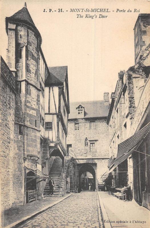 Carte postale ancienne Le Mont Saint Michel - Porte Du Roi au Mont-Saint-Michel