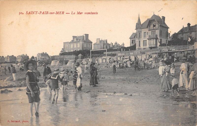 Carte postale ancienne Saint Pair  Sur Mer - La Mer Montante à Saint-Pair-sur-Mer