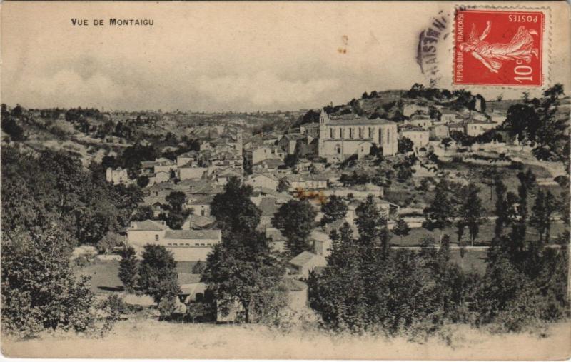 Carte postale ancienne Montaigut Vue Generale à Montaigut