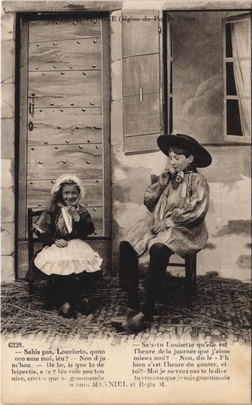 Carte postale ancienne Notre Auvergne - Region du Puy-de-Dome - Enfants - Types
