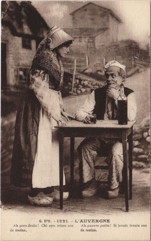 Carte postale ancienne L'Auvergne - Types
