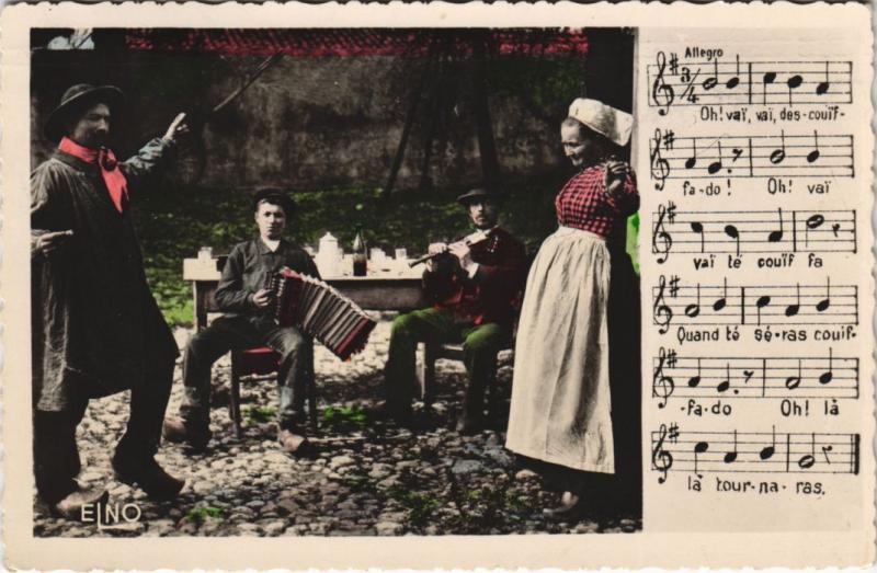 Carte postale ancienne Bourree - Dance - Folklore