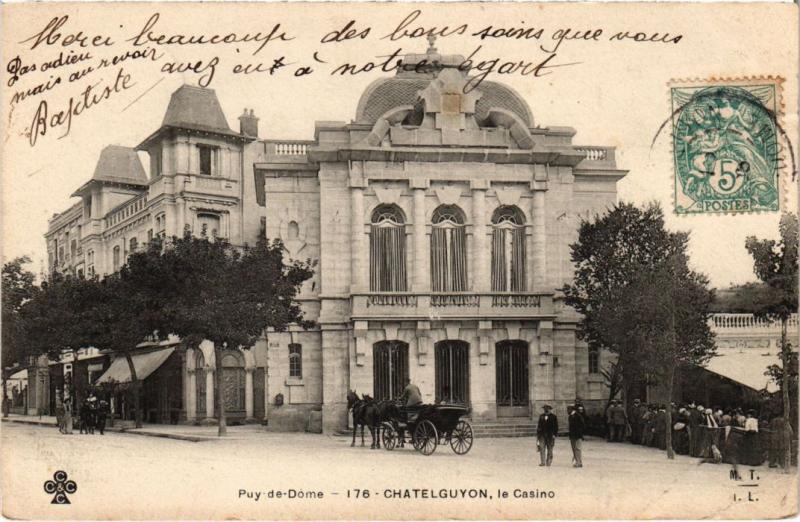 Carte postale ancienne Chatel-Guyon - le Casino à Châtel-Guyon