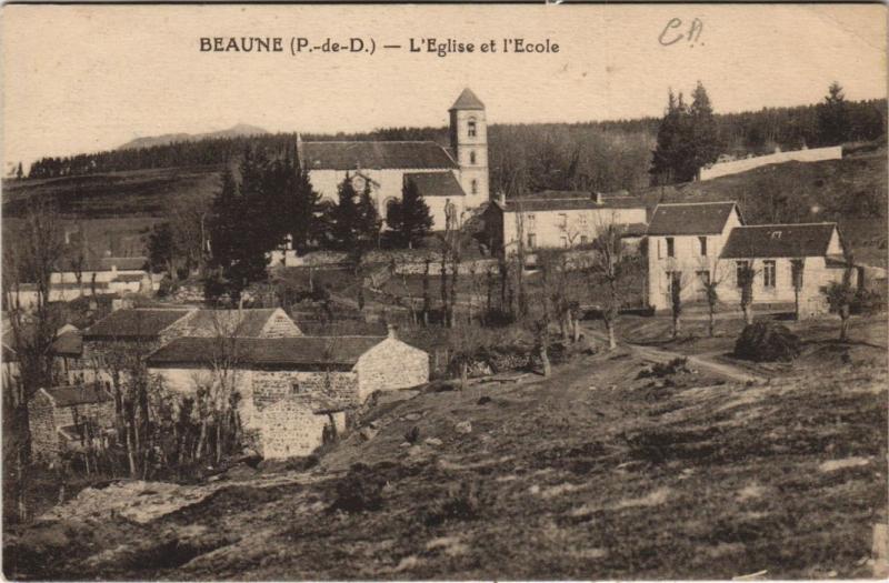 Carte postale ancienne Beaune L'Eglise et l'Ecole