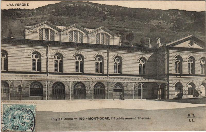 Carte postale ancienne Mont Dore Etablissement Thermal à Mont-Dore