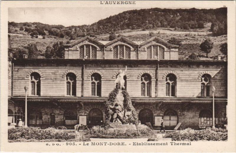 Carte postale ancienne Mont Dore Etablissement Thermal à Mont-Dore