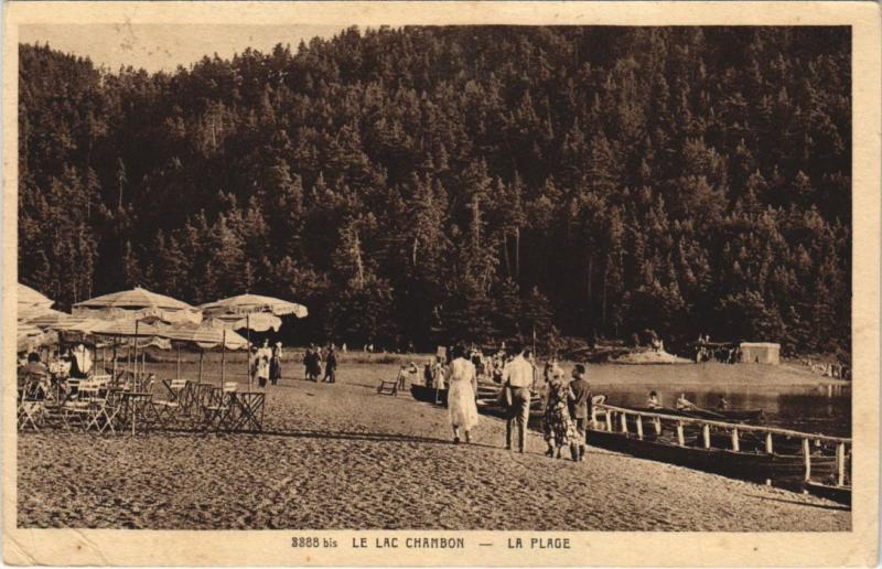 Carte postale ancienne Le Lac Chambon - La Plage