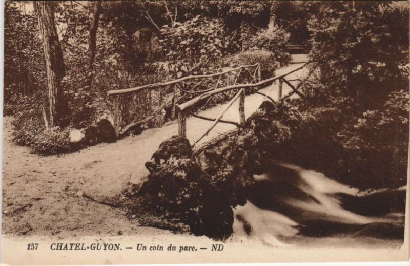 Carte postale ancienne Chatel-Guyon un coin du parc