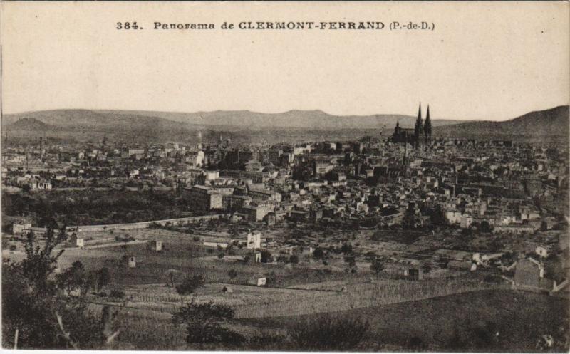 Carte postale ancienne Clermont Ferrand panorama à Clermont-Ferrand