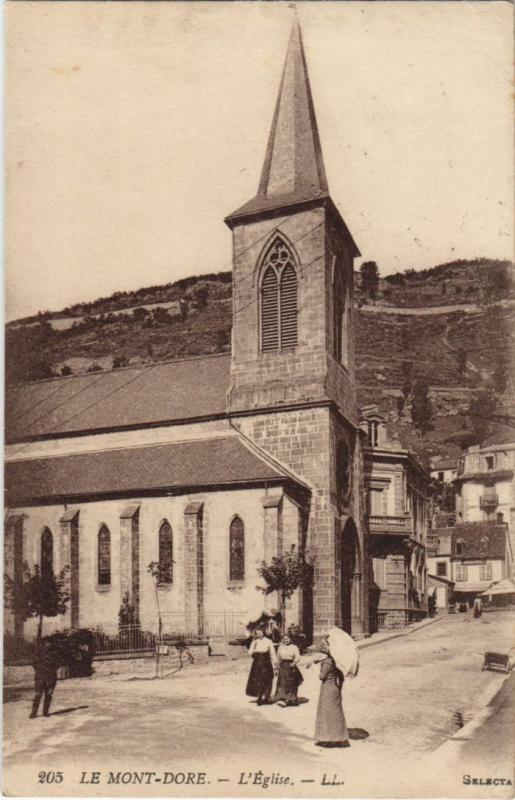 Carte postale ancienne Mont Dore Eglise à Mont-Dore
