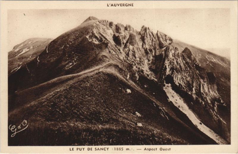 Carte postale ancienne Le Puy de Sancy - Aspect Ouest