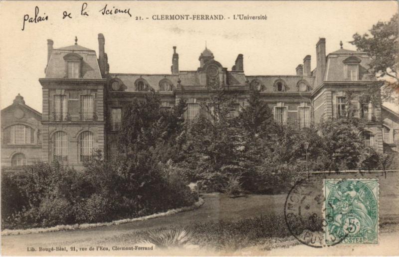 Carte postale ancienne Clermont Ferrand Universite à Clermont-Ferrand