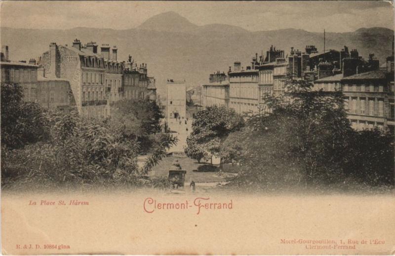 Carte postale ancienne Clermont Ferrand Place Saint-Harem à Clermont-Ferrand