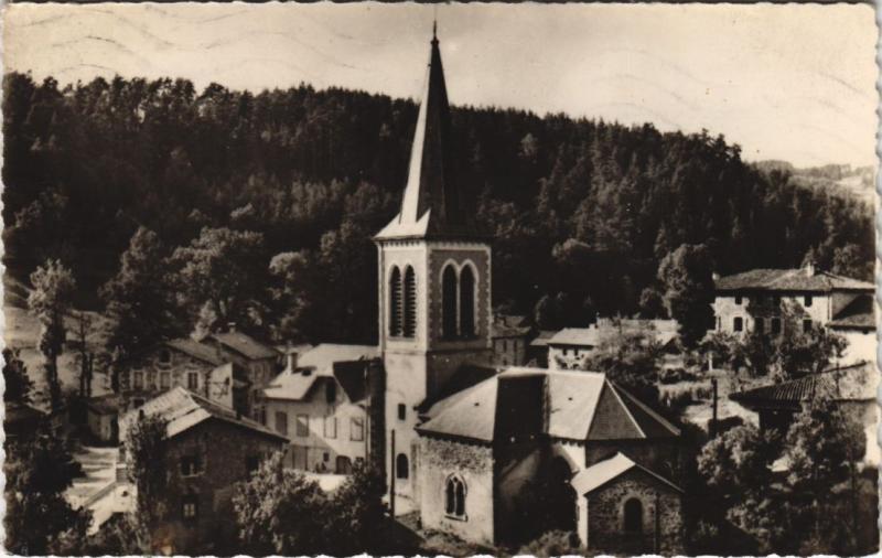 Carte postale ancienne Novacelles L'Eglise et le Bourg à Novacelles