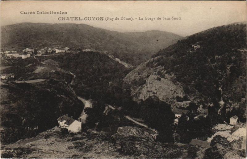 Carte postale ancienne Chatel-Guyon La Gorge de Sans Souci