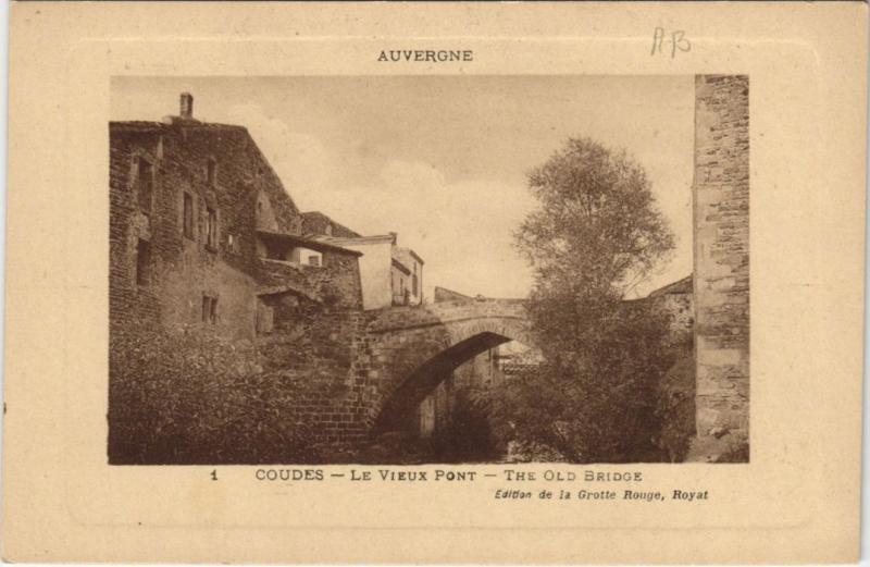 Carte postale ancienne Coudes Le Vieux Pont à Coudes