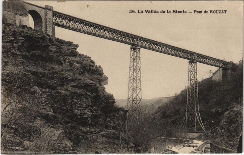 Carte postale ancienne Pont de Rouzat - La Vallee de la Sioule