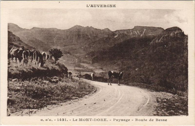 Carte postale ancienne Mont Dore Route de Besse à Mont-Dore