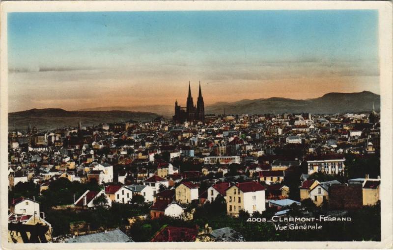Carte postale ancienne Clermont Ferrand vue generale à Clermont-Ferrand