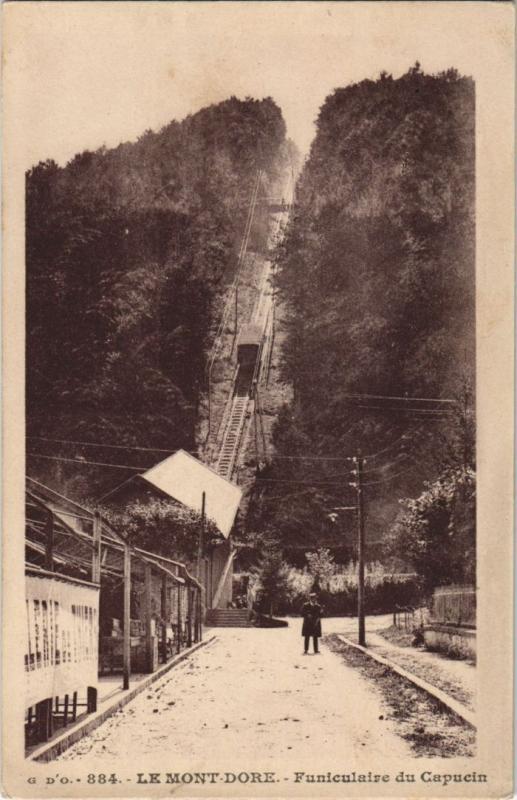 Carte postale ancienne Mont Dore Funiculaire du Capucin à Mont-Dore