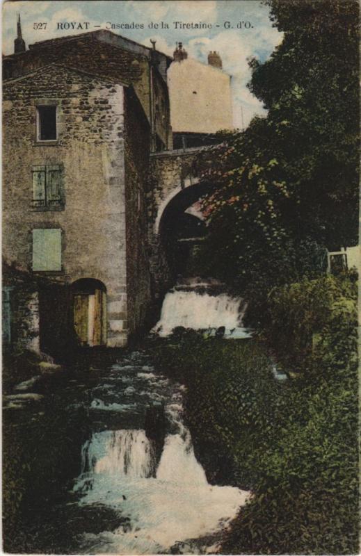 Carte postale ancienne Royat Cascades de la Tiretaine à Royat