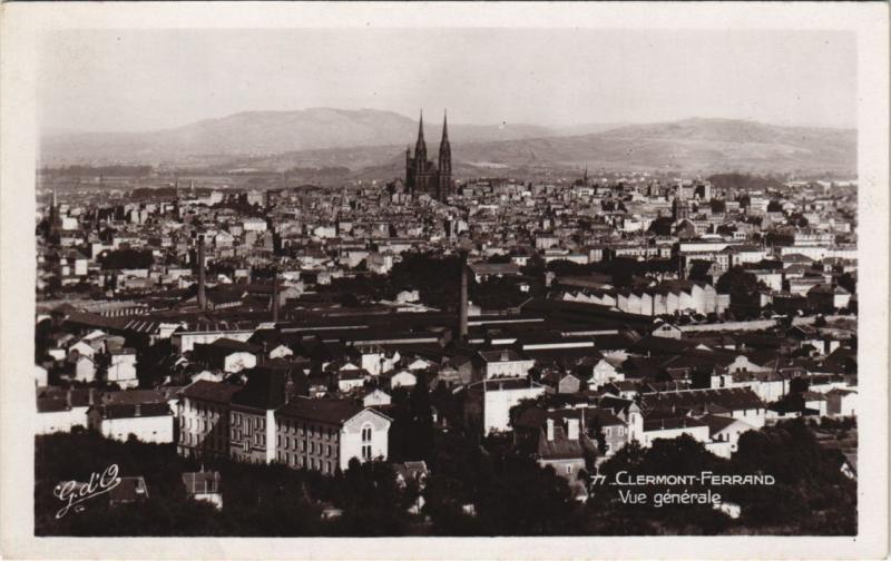Carte postale ancienne Clermont Ferrand vue generale à Clermont-Ferrand