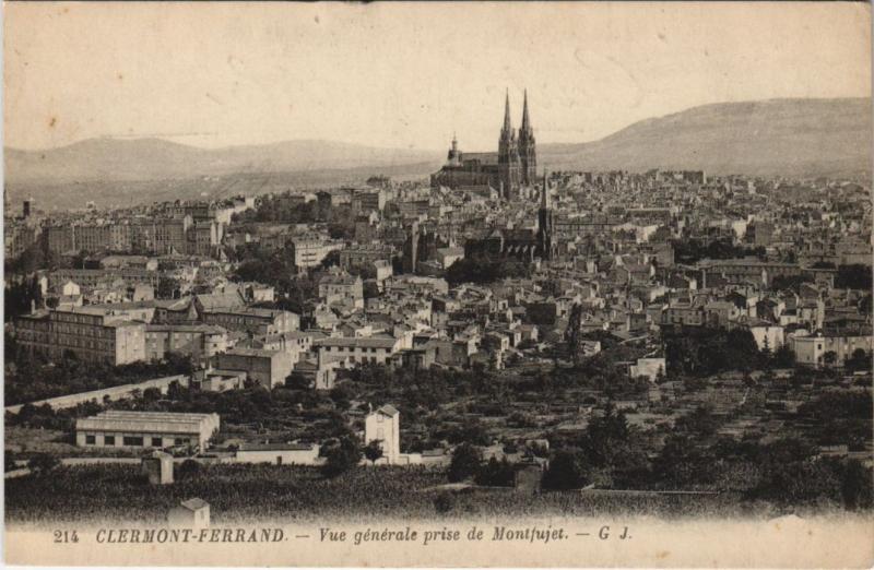 Carte postale ancienne Clermont Ferrand vue generale à Clermont-Ferrand