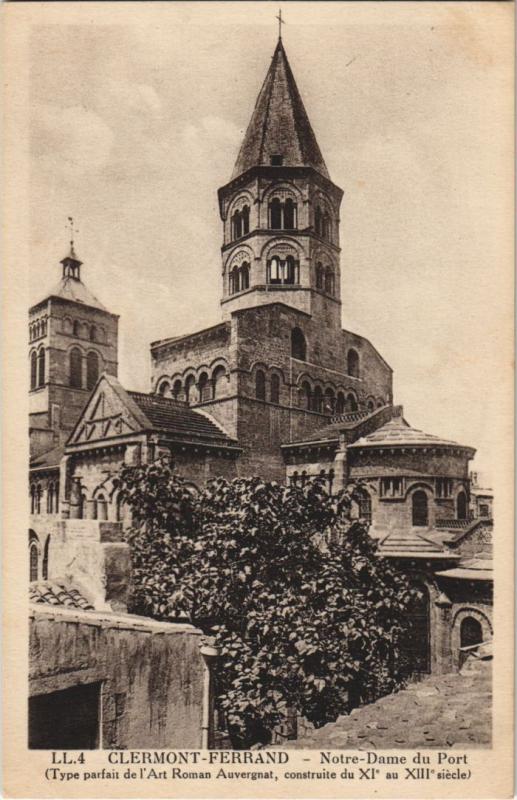 Carte postale ancienne Clermont Ferrand Notre Dame du Port à Clermont-Ferrand