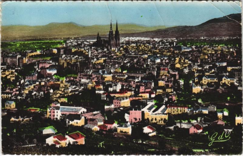 Carte postale ancienne Clermont Ferrand vue generale à Clermont-Ferrand